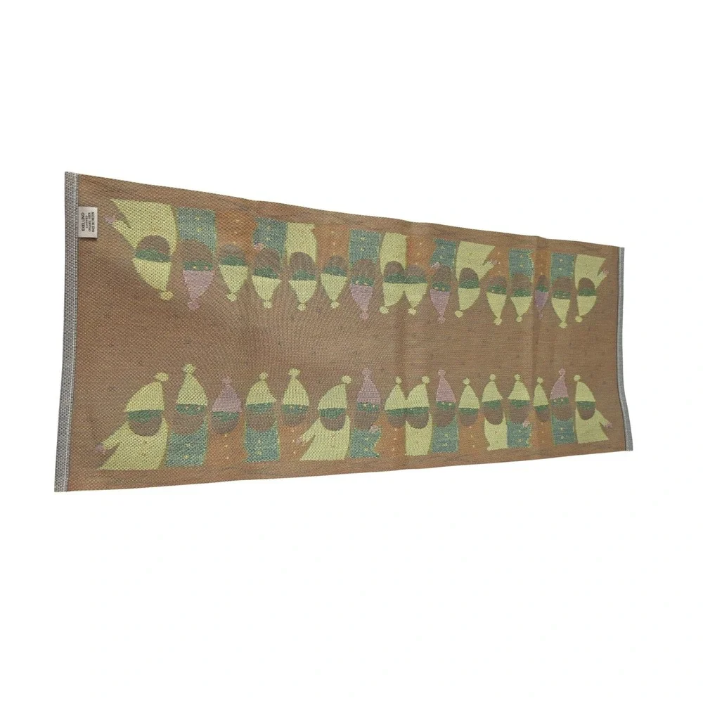 Ekelund‎ Sweden Organic Cotton Table Runner Tomte Gnome Christmas  31x13.5